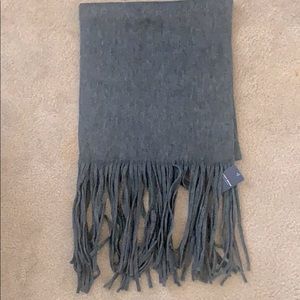 Charcoal gray blanket scarf